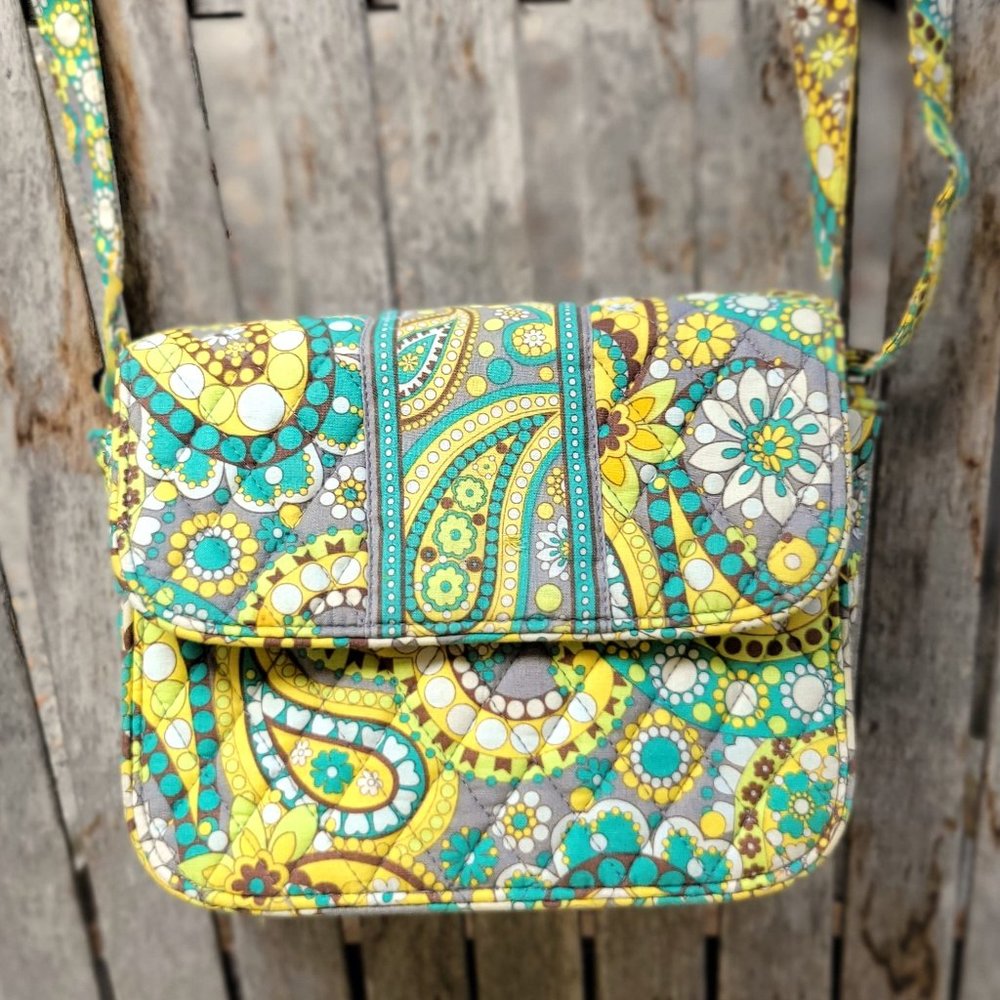 VERA BRADLEY Rachel Crossbody Shoulder Bag in Lemon Parfait